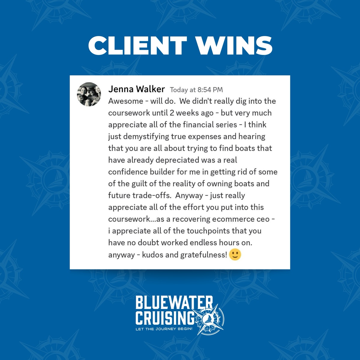 Jenna Walker testimonial