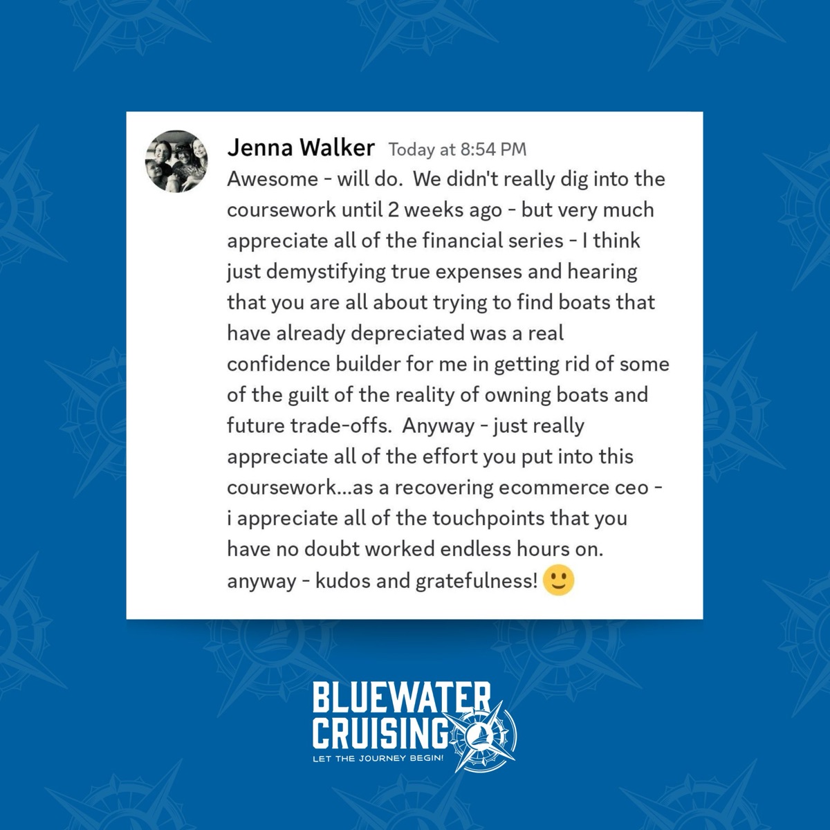 Jenna Walker testimonial