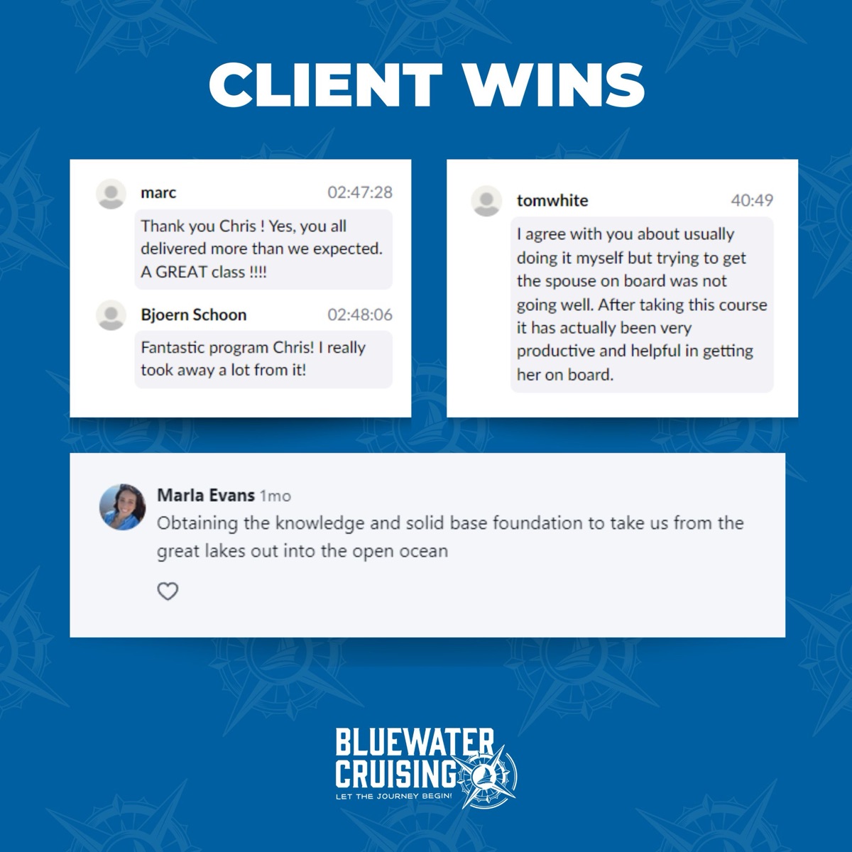 Client testimonials