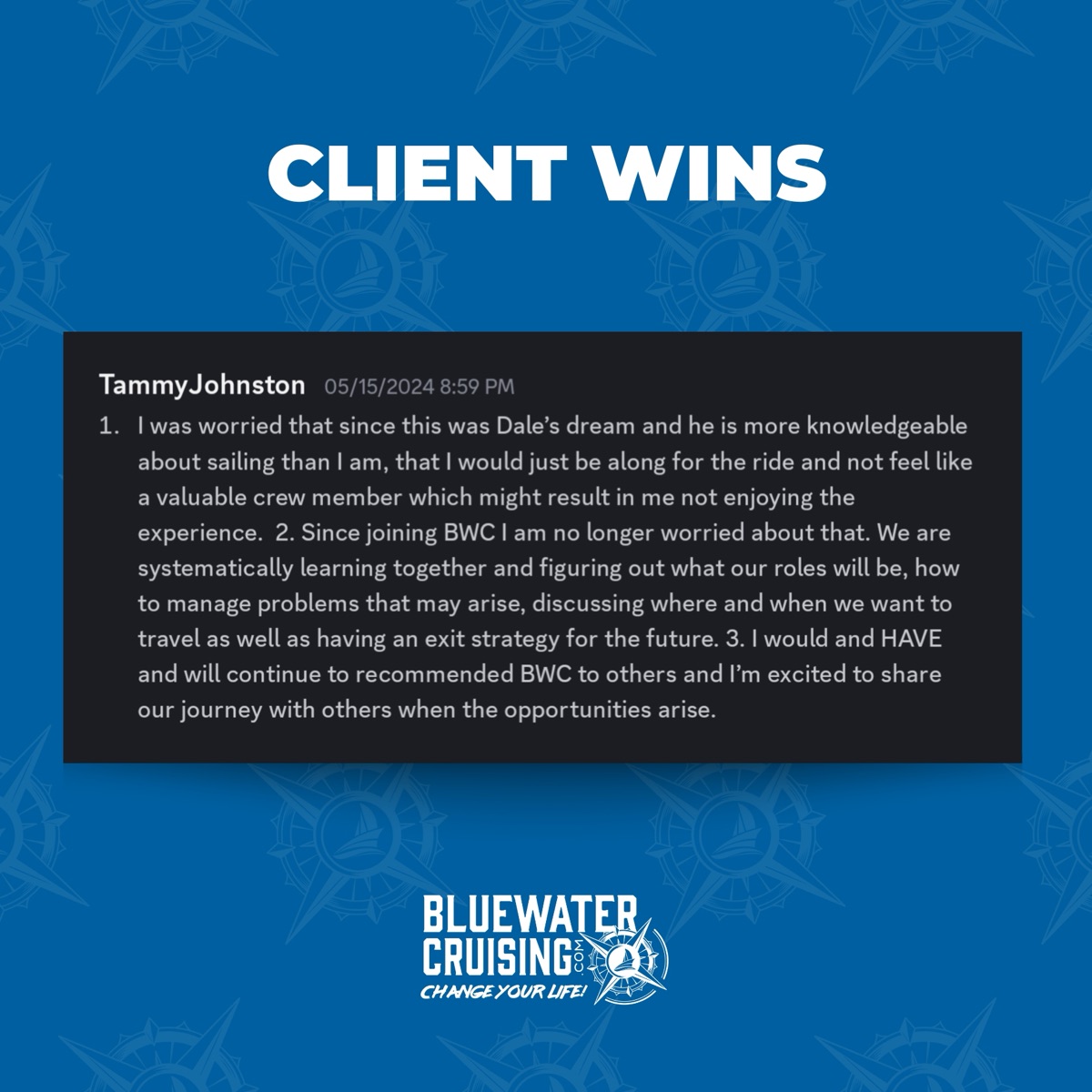 Tammy Johnston testimonial